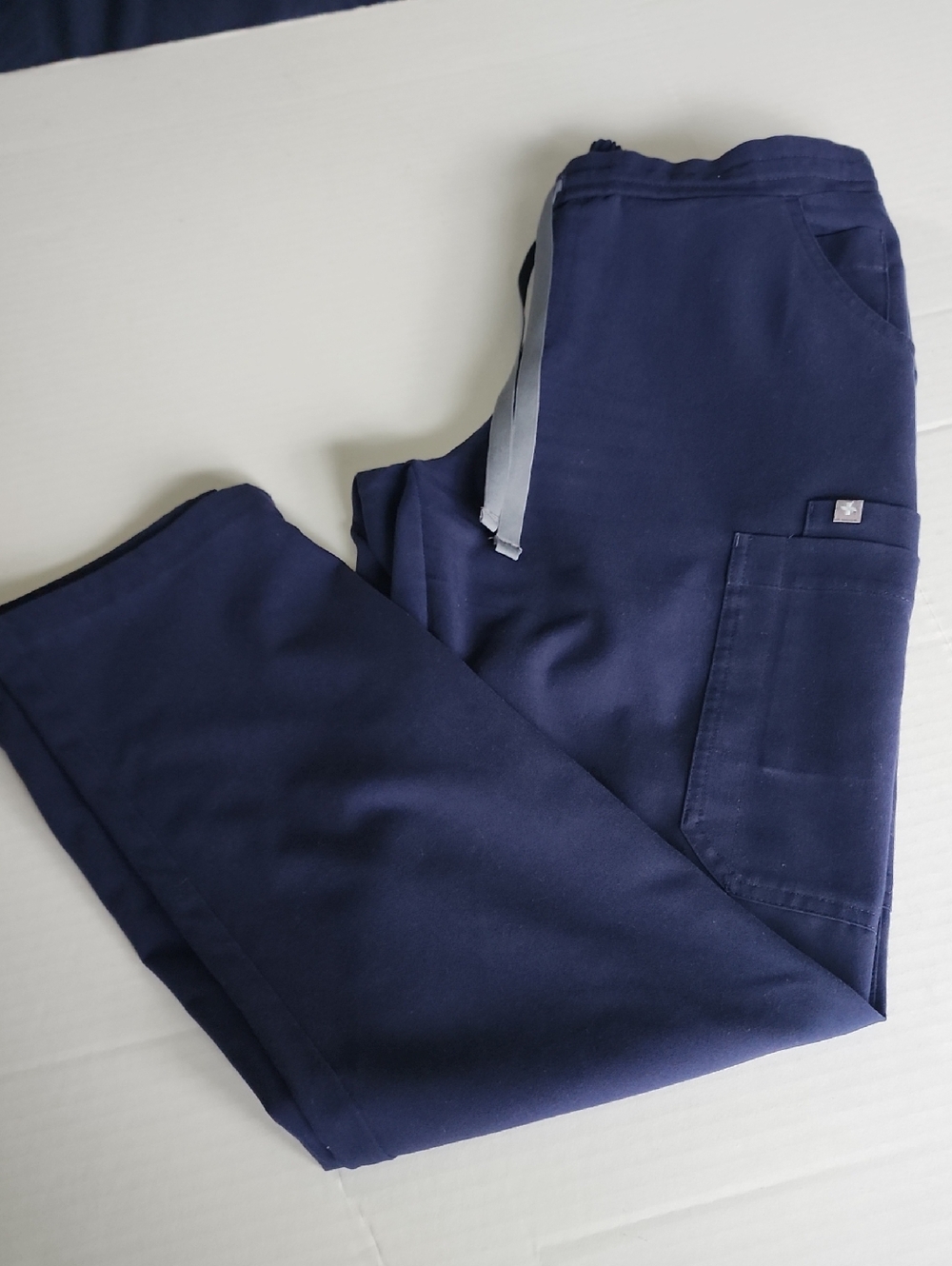 Figs Navy Drawstring Womens Scrub Pants, Size S